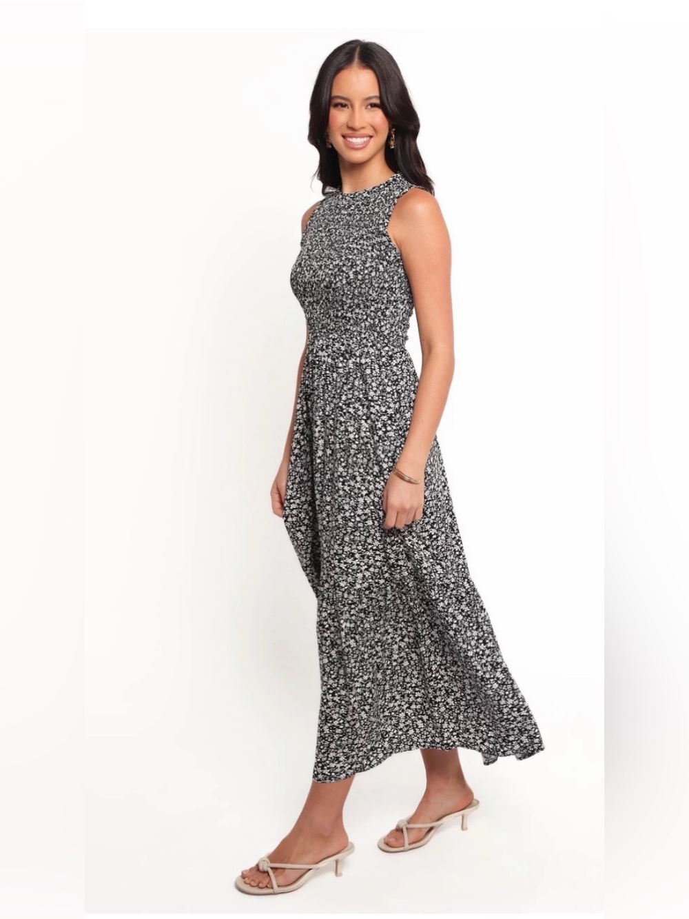 Petal and Pup Agatha Midi Dress - Black Floral  - S - Picture 2 of 9